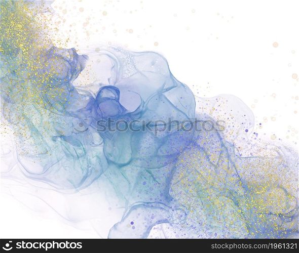 Abstract colorful flower art painting background alcohol ink technique on white