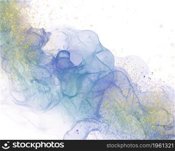 Abstract colorful flower art painting background alcohol ink technique on white