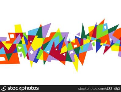abstract colorful geometric pattern on white background