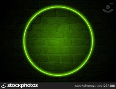 Abstract colorful glowing neon shape in the dark background.