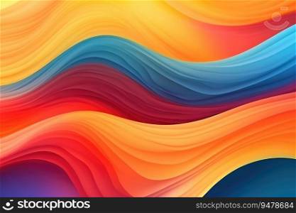 Abstract colorful graphic wave background. Generative AI