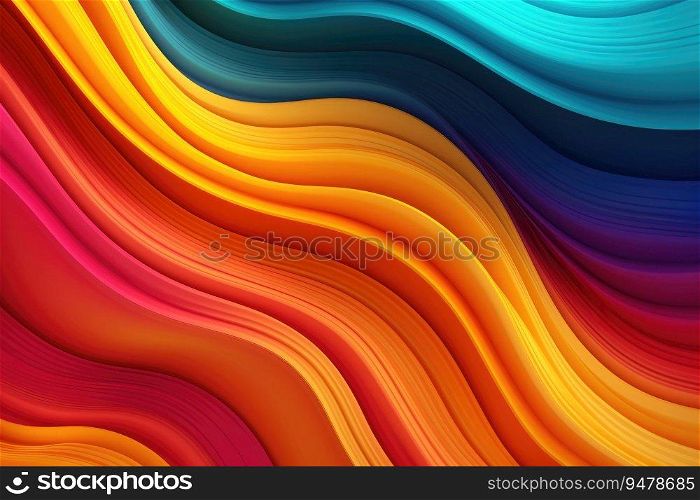 Abstract colorful graphic wave background. Generative AI