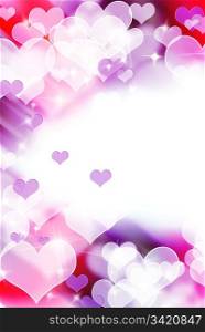 Abstract colorful heart shape background