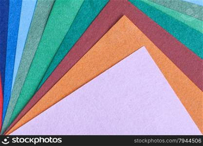 Abstract colorful origami paper pattern texture stacked layer respective, as background