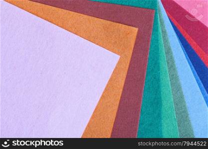Abstract colorful origami paper pattern texture stacked layer respective, as background
