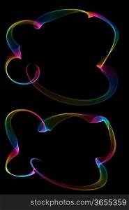 abstract colorful ribbon frames