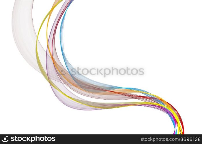 abstract colorful ribbon waves