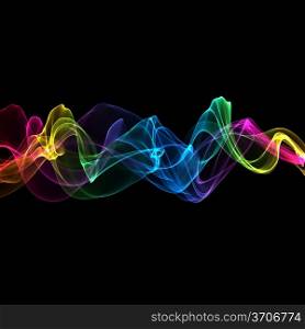 abstract colorful ribbon waves