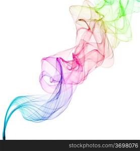 abstract colorful smoke waves