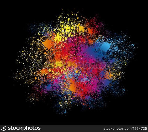 Abstract colorful splashes background design illustration