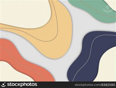 Abstract colorful style artwork decorative style. Overlapping template decoration background. Vector