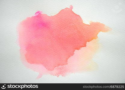 Abstract colorful watercolor on white paper background.