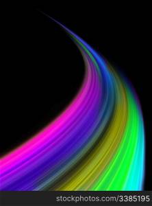 abstract colorful wave design on a black background