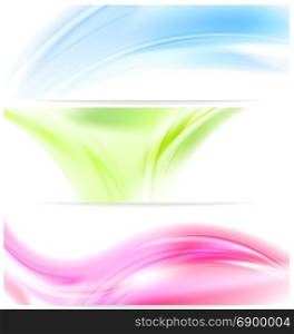 Abstract colorful wavy banners