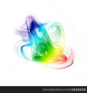 Abstract coloured smoke