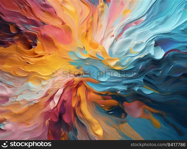 Abstract Colourful Oil Paint Background. Generative ai. High quality illustration. Abstract Colourful Oil Paint Background. Generative ai