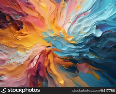 Abstract Colourful Oil Paint Background. Generative ai. High quality illustration. Abstract Colourful Oil Paint Background. Generative ai