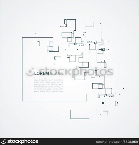 Abstract composition and geometric elements. Vector background.. Abstract composition and geometric elements