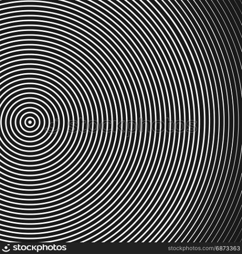 Abstract concentric circles texture in black and white colors, background pattern in modern style.. Abstract concentric circles texture in black and white colors, background pattern in modern style
