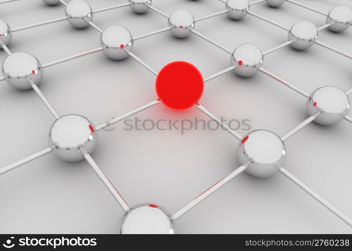 Abstract concept of social global network- 3D rendering