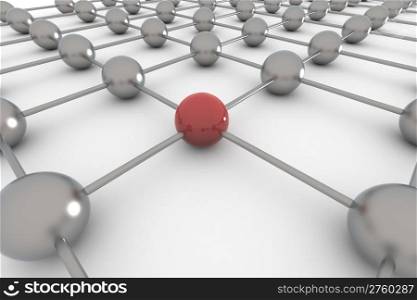 Abstract concept of social global network- 3D rendering