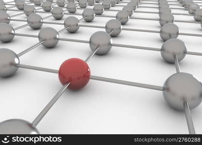 Abstract concept of social global network- 3D rendering