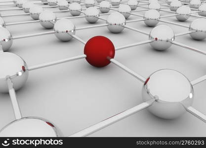 Abstract concept of social global network- 3D rendering