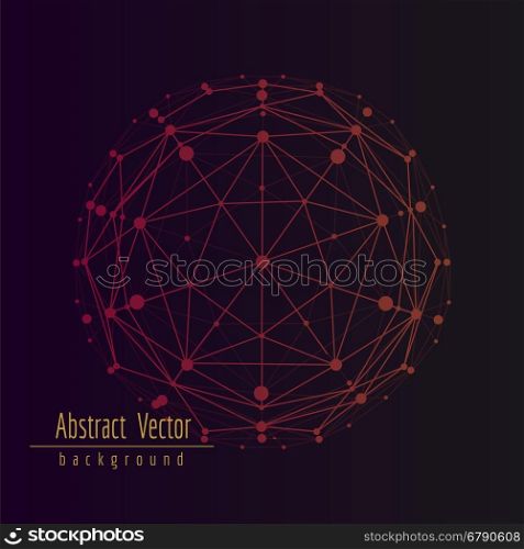 Abstract connect sphere background. Abstract sphere vector background. Connect sphere illustration