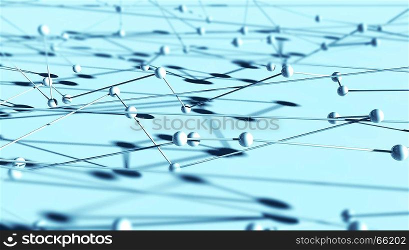 Abstract connection dots. Realistic future background. Abstract connection dots. Realistic future background. 3d rendering