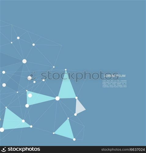 Abstract connection structure. Vector science background.. Abstract connection structure. Vector science background