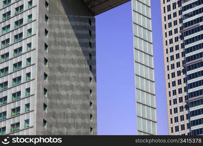 Abstract contemporary architecture of corporate office buildings