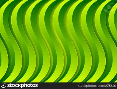 Abstract corporate green material waves background
