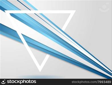 Abstract corporate tech background and triangle quote frame