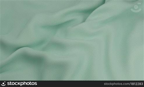 Abstract creased ripple stripes luxury soft and smooth fabric cloth 3D render illustration