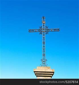abstract cross in italy europe and the sky background