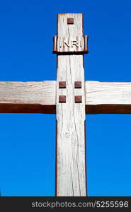 abstract cross in italy europe and the sky background