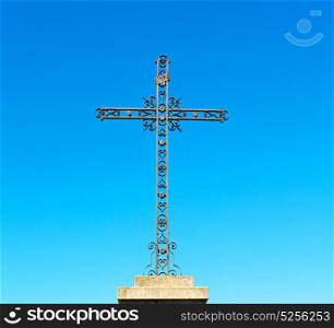 abstract cross in italy europe and the sky background