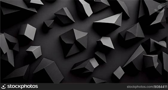 Abstract dark background illustration with geometric graphic elements. Ai generative illustration. . Abstract dark background illustration with geometric graphic elements. Ai generative. 