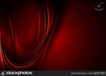 Abstract Dark Red Wave Background Design