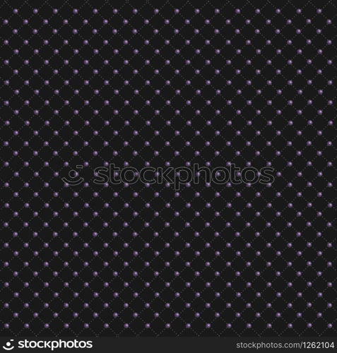 Abstract dashed lines squares seamless pattern on black background. Vector illustration