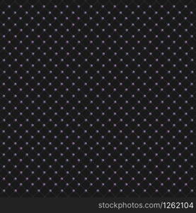 Abstract dashed lines squares seamless pattern on black background. Vector illustration