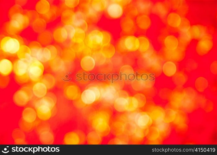 Abstract defocused blur red christmas lights background