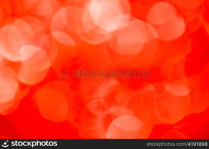 Abstract defocused blur red christmas lights background