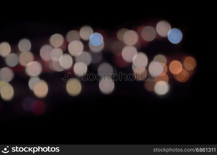 abstract defocused bokeh area at night light sky background