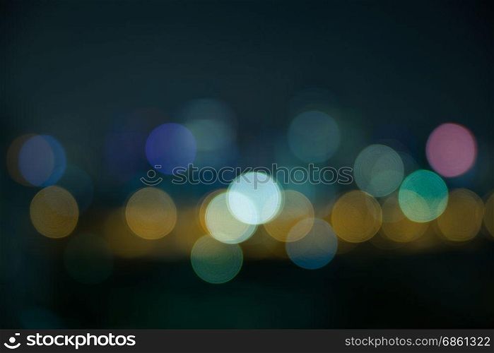 abstract defocused bokeh area at night light sky background