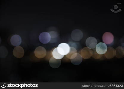 abstract defocused bokeh area at night light sky background