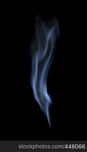 Abstract defocused white smoke isolated on black background