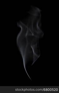 Abstract defocused white smoke on black background