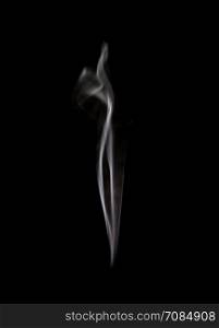 Abstract defocused white vapor isolated on black background