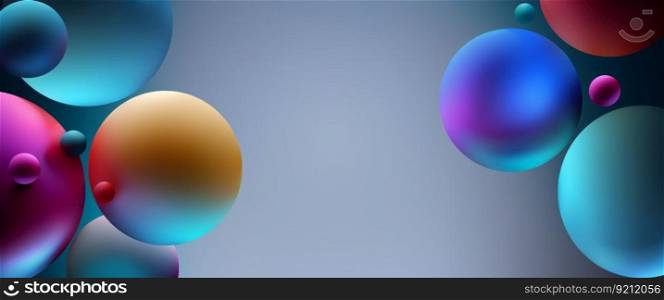 Abstract Design Background with Colorful 3D Balls. 3D Balls Background